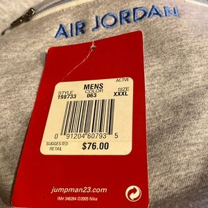 JORDAN 20th ANNIVERSARY GREY SWEAT PANTS SIZE 3XL NEW WITH TAGS (NWT)